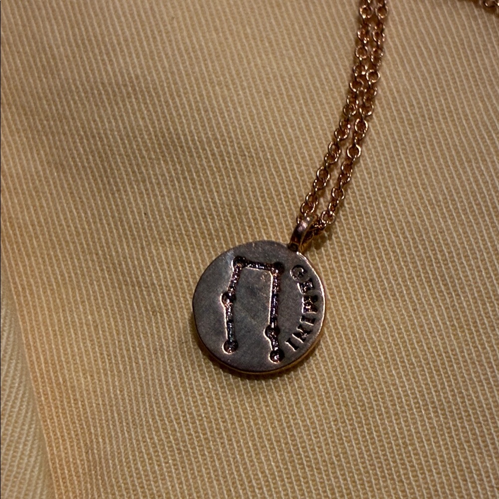 Gold Zodiac Pendant Necklace